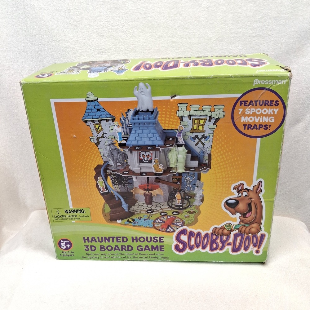 Pressman 2007 Scooby-Doo Haunted House 3D Board Game Halloween Spooky READ DESC